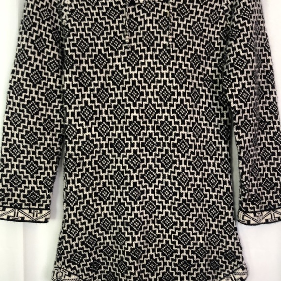 Artesania Women’s Alpaca/Wool Soft Sweater Hoodie  Black/White Handmade Size S - Picture 5 of 14